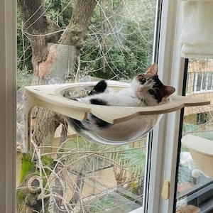 Fenêtre pour lit de chat, hamac pour chat, meubles pour chat, gamelle pour chat