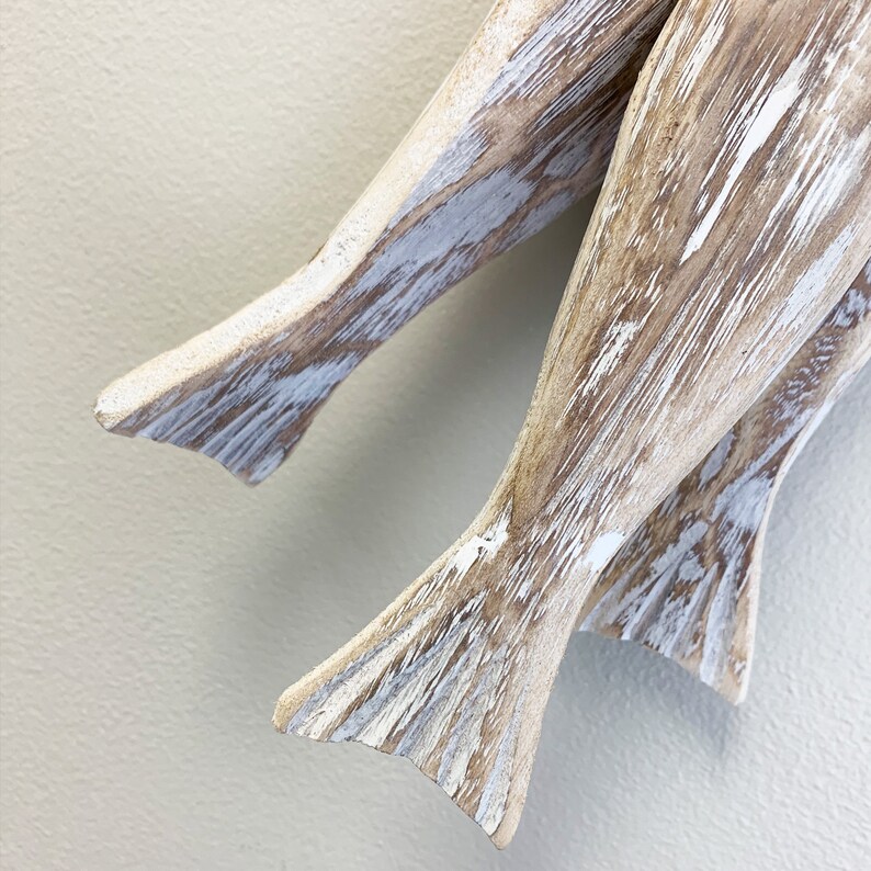 Hand Carved Wood Fish Wall Hanging Sculpture Wooden Fish Decor Etsy