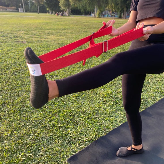 Christmas Red Yoga Stretching Strap Exercise Belt Yoga & Pilates