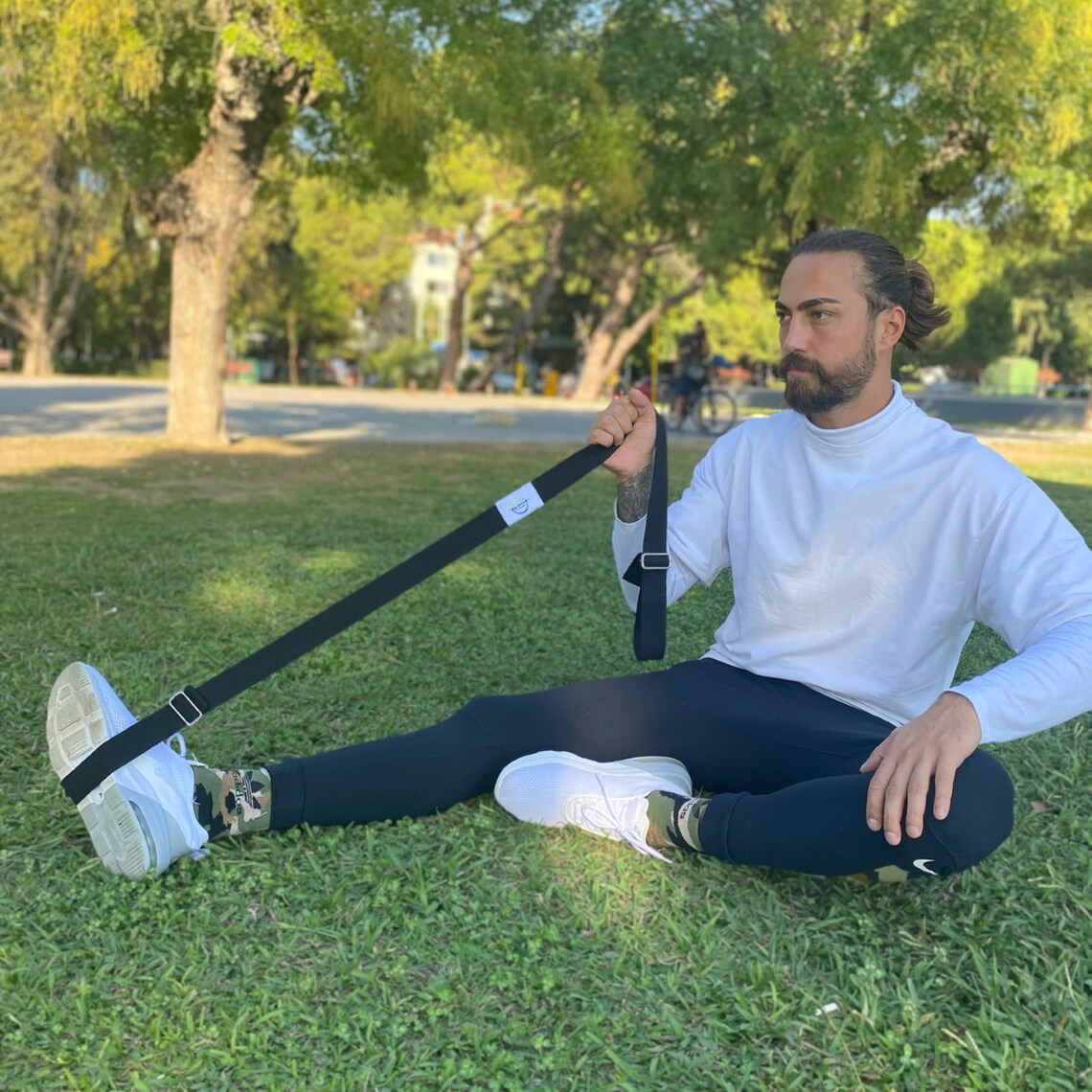 Stretching Yoga Pilates Strap and Yoga Pilates Mat Carrier, Yoga Loop