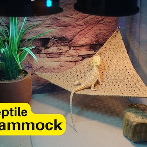 Reptile Hammock for Bearded Dragon & Leopard Geckos | Bearded Dragon Hammock | Leopard Gecko Hammock | Pet Hammock | Reptile Swing