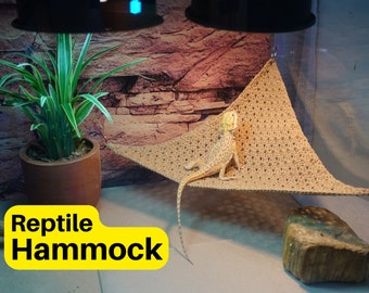 Reptile Hammock for Bearded Dragon & Leopard Geckos | Bearded Dragon Hammock | Leopard Gecko Hammock | Pet Hammock | Reptile Swing