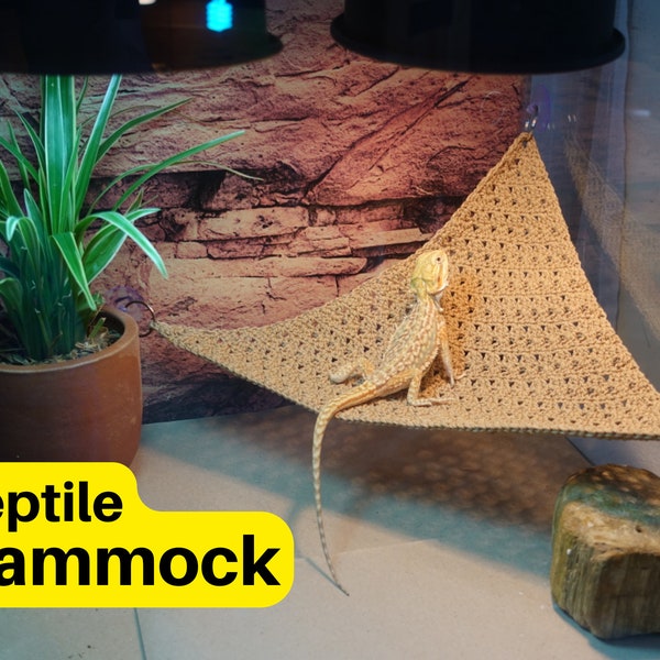 Reptile Hammock for Bearded Dragon & Leopard Geckos | Bearded Dragon Hammock | Leopard Gecko Hammock | Pet Hammock | Reptile Swing