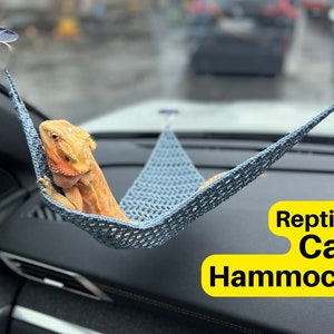 Reptile Car Hammock | Travel Hammock for Bearded Dragon and Leopard Gecko | Reptile Hammock