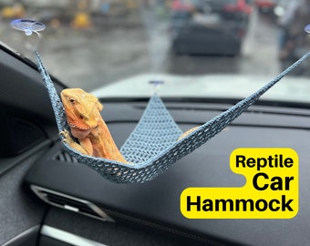 Reptile Car Hammock | Travel Hammock for Bearded Dragon and Leopard Gecko | Reptile Hammock