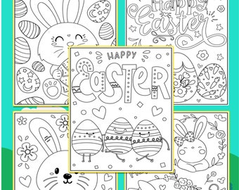 30 Buchseiten zum Ausmalen Ostern | Malbuch Alter 2-8 | Ostern Kunsthandwerk | Kinder Malbuch