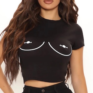 nipple top  Women's Short/Long Sleeve T-Shirt Nipple Rings