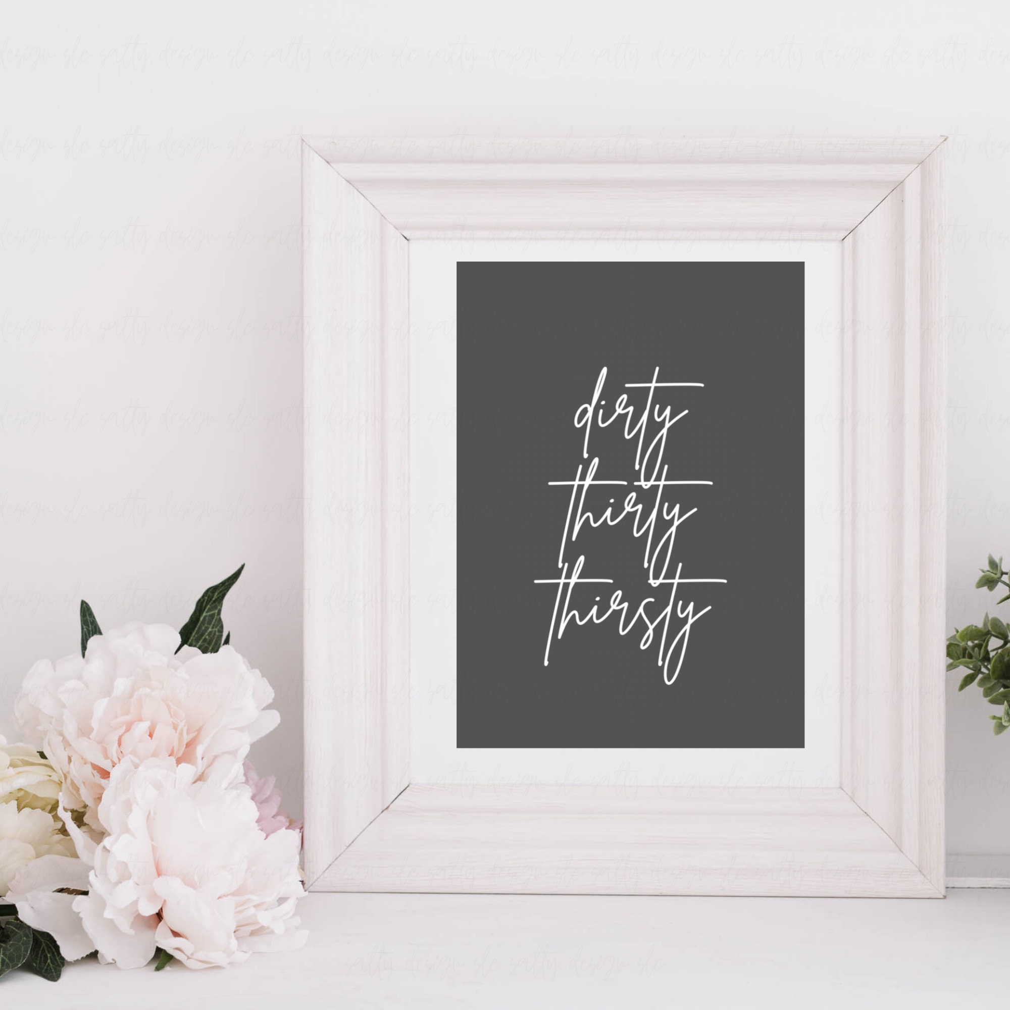Dirty Thirty and Thirsty, 30th Birthday PRINTABLE, Dirty Thirty Party ...