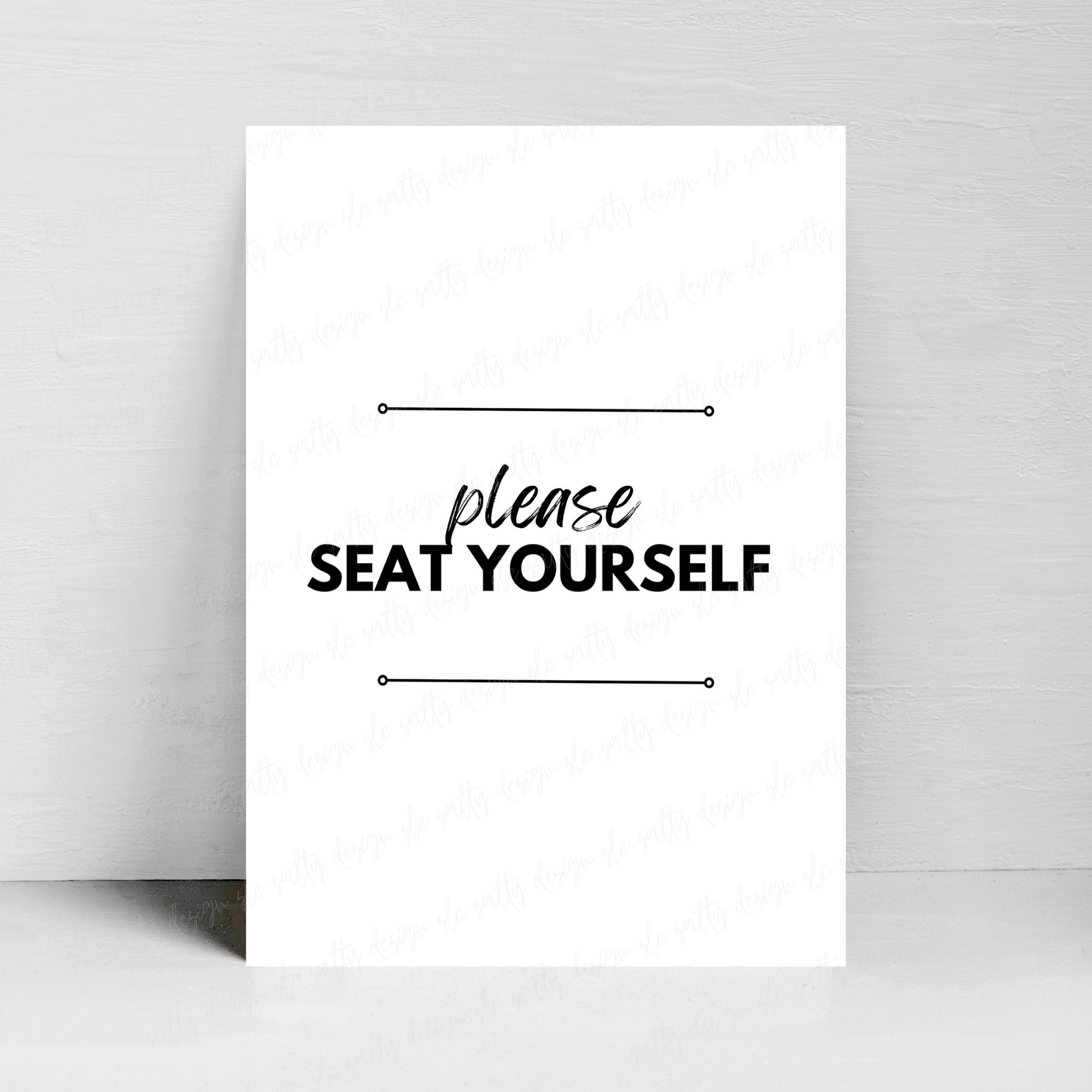 Please Seat Yourself PRINTABLE, DIGITAL DOWNLOAD, Bathroom Humor ...