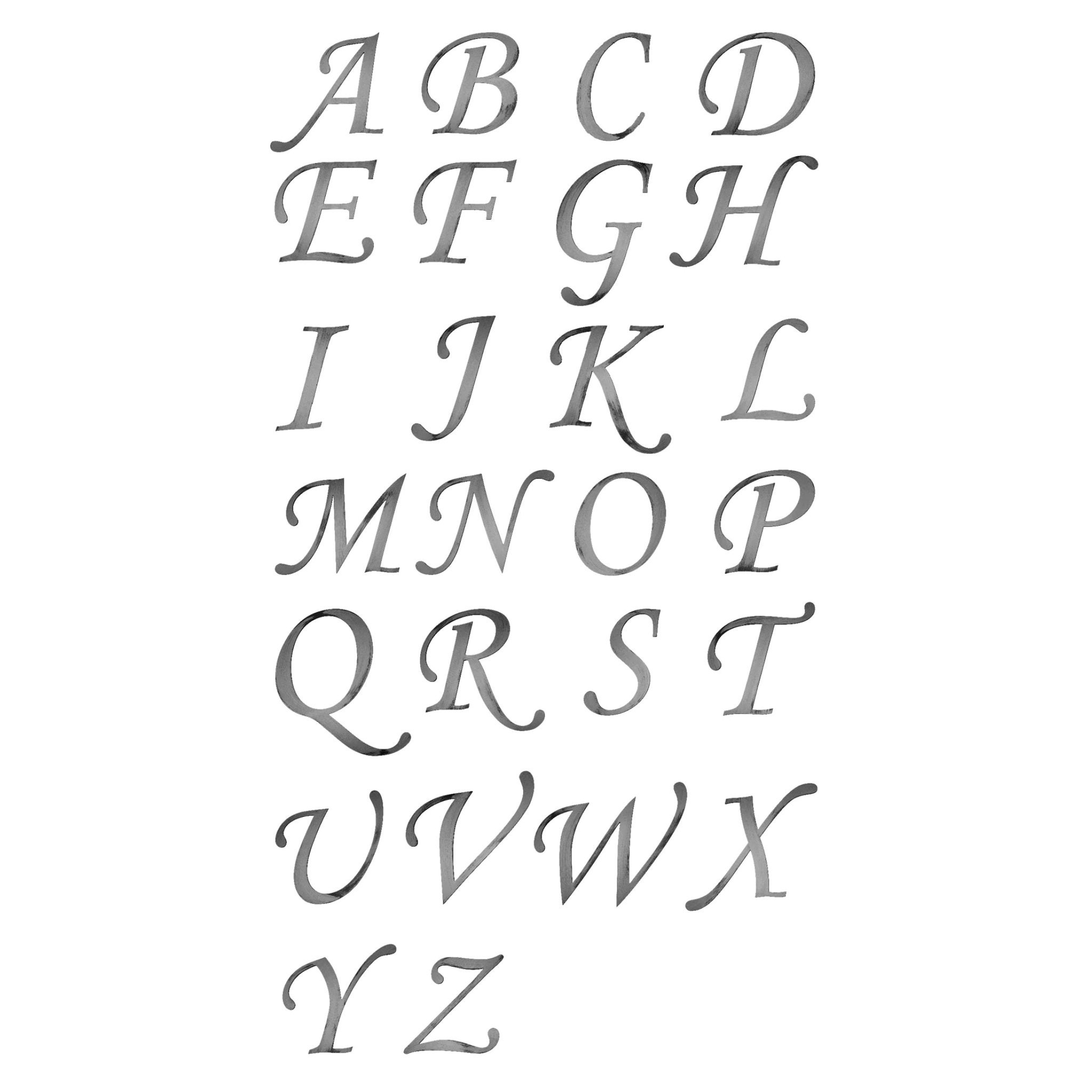 13 Script Alphabet Letters Hand Painted Wall Decor Etsy