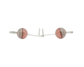 Rhodochrosite Earrings | Sterling Silver Earrings | Pink Wedding Jewelry | Bridesmaid Earrings | Gift For Her | Nickel Free  Earrings