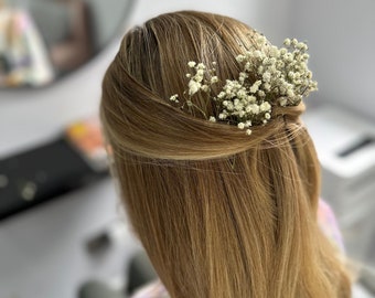 Gypsophila Hair Pins Baby’s Breath Bridal Wedding Hair Accessories for Bride Bridesmaids Flower Girl Mother of the Bride