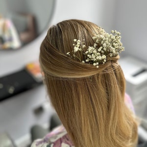 Gypsophila Hair Pins Baby’s Breath Bridal Wedding Hair Accessories for Bride Bridesmaids Flower Girl Mother of the Bride