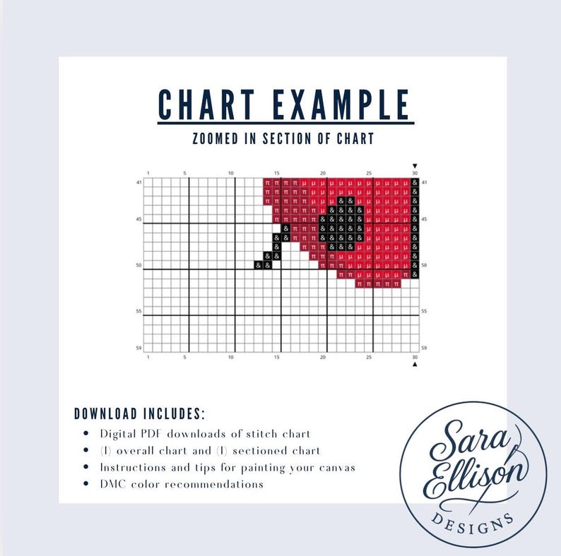Ladybug Chart.pdf Ladybug Digital Needlepoint Chart / Digital Needlepoint Stitch Guide - Etsy