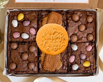 Happy Easter Gifts Brownies, I Love You Gifts, Birthday Gift Box , Chocolate Hamper, Postal Brownies Box, Letterbox Brownies, Gift for Her