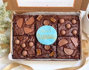 Personalised Gift Box Brownies,Happy Easter Gifts,Thank You Gift Box Brownies, Thinking of You Gift Box, Get well Soon Gift Box,Gift For Her