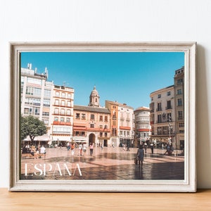 Malaga Spain Print: Boho Cityscape Wall Art (Digital Download)