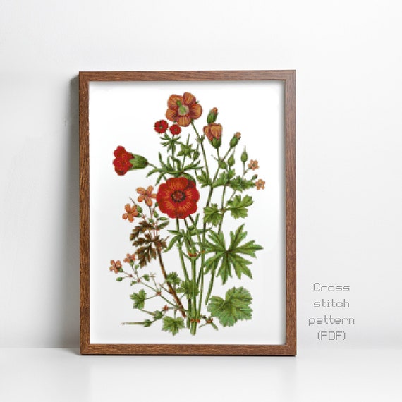 Motif De Broderie Au Point De Croix | Vecteur Premium