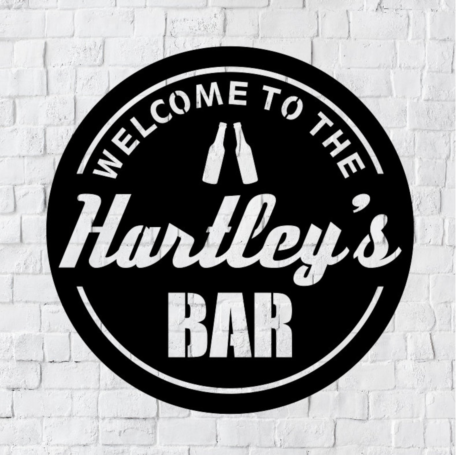 Personalized Bar LED Metal Art Sign / Light up Bar Metal Sign / Multi ...