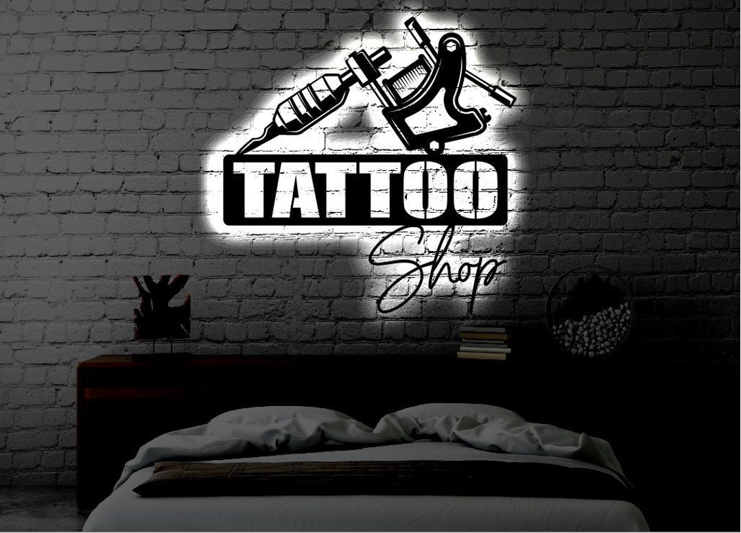LED Tattoo Shop Metal Sign Light up Tattoo Wall Art Tattoo - Etsy LED Tattoo Shop Metal Sign Light up Tattoo Wall Art Tattoo - Etsy