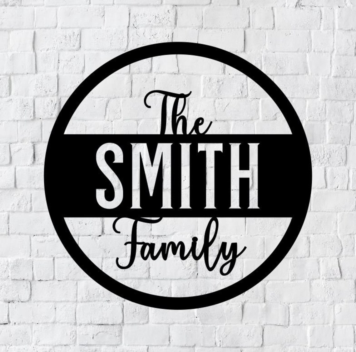 Personalized LED Family Name Metal Sign | Light up Wall Art ...