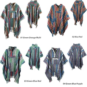 Hooded Poncho Woven 100% Cotton Soft Brushed Warm Hoodie zdjęcie 4