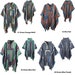 Brushed Cotton Long Hooded Poncho - Blood Orange