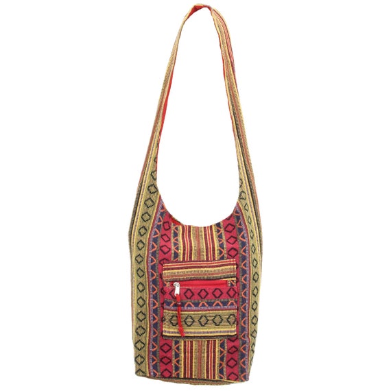 Marsupio in tela fatto a mano: borsa a tracolla Hippie Festival - Italia
