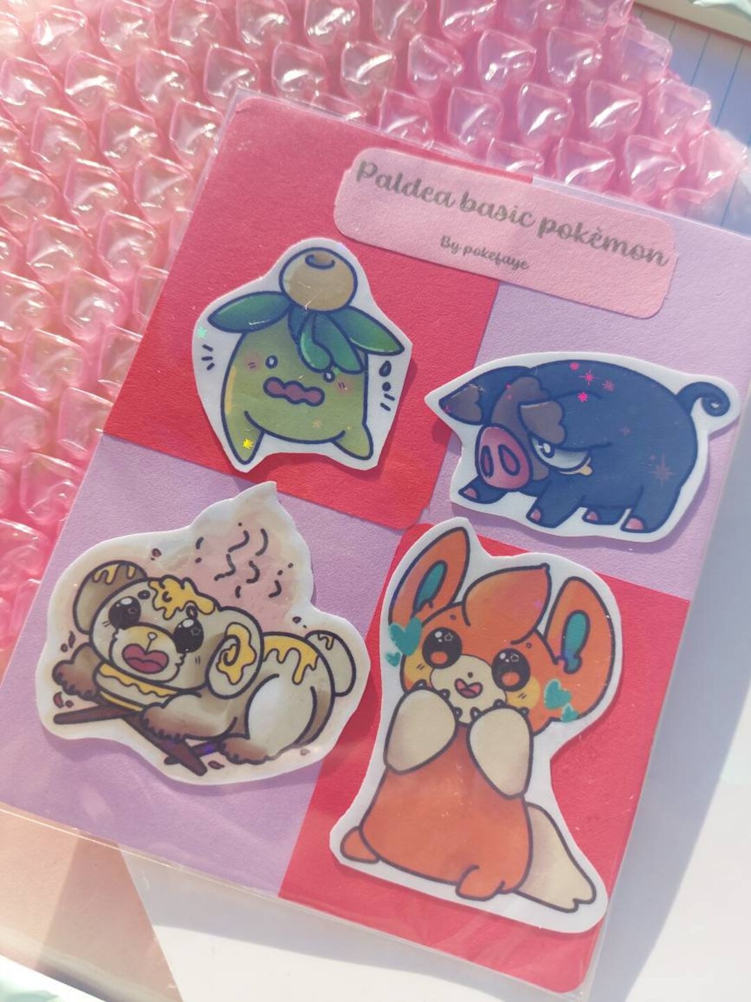 Pokemon Scarlet and Violet Basic Pokemon Sticker Set Cute Pokemon ...