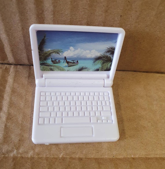 White Plastic Laptop Computer Made for 11.5 Dolls Etsy