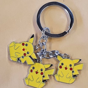 Yellow Pikachu Japanese Anime Cartoon Keyring Gift Idea