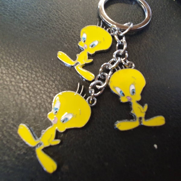 Yellow Tweety Pie Looney Tunes Bird Keyring Gift Idea