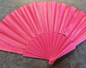 Fuchsia Hot Pink Summer Heat Cooling Decorative Burlesque Folding Hand Fan