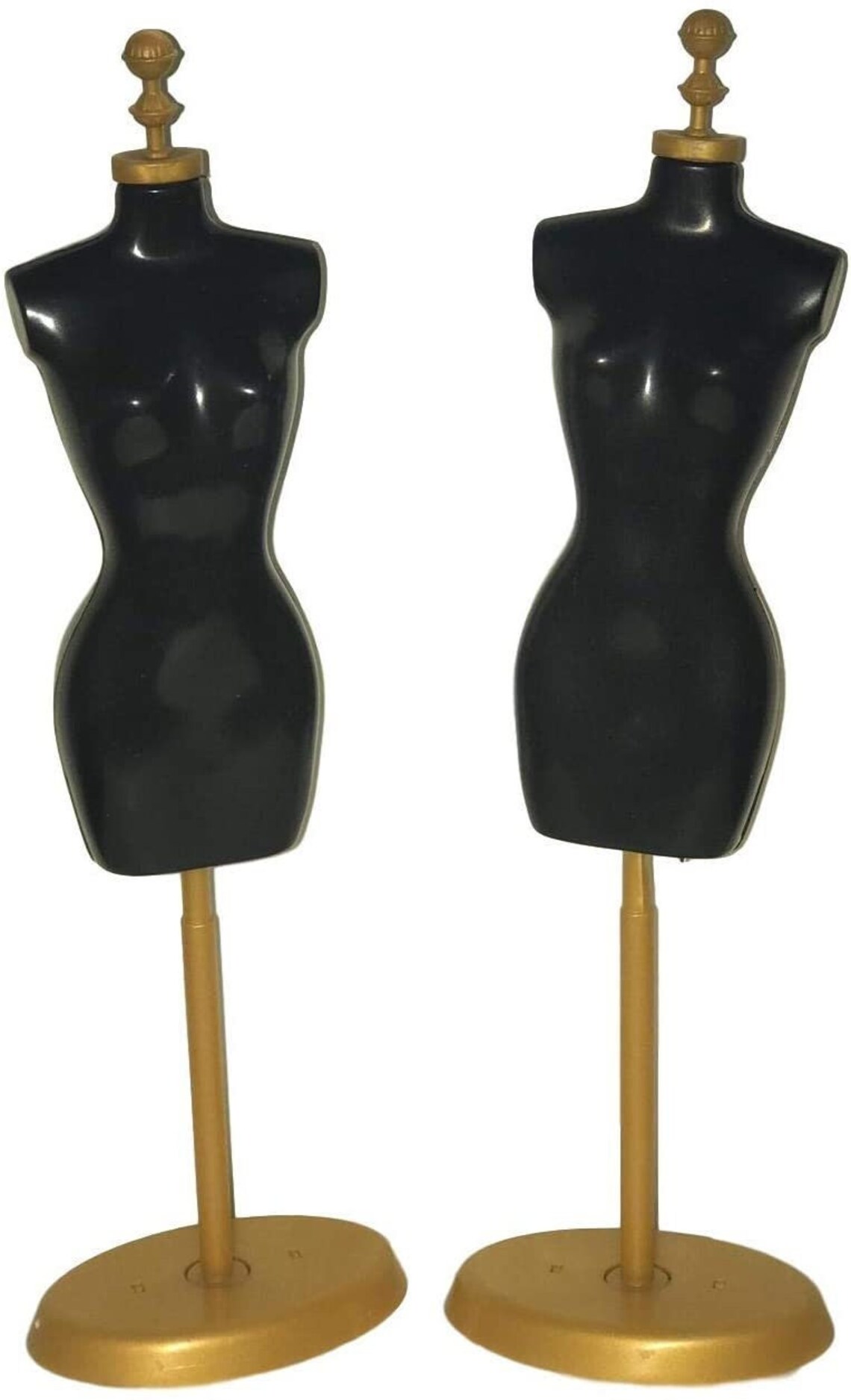 2x Black Dolls Sized Mannequins Display Stands Suitable for Etsy