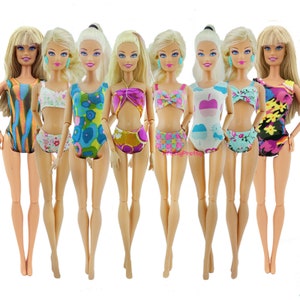 2x Swimming Costumes/Bikinis For Fashion Dolls & Shoes Made for 11.5" Dolls - Random Selection