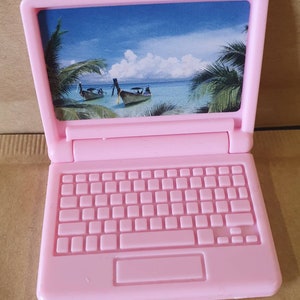 Pink Plastic Laptop Computer Made for 11.5" Dolls
