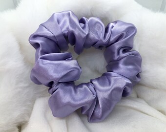 Satin Lavender Scrunchie – Soft, Smooth Hair Accessory for Women