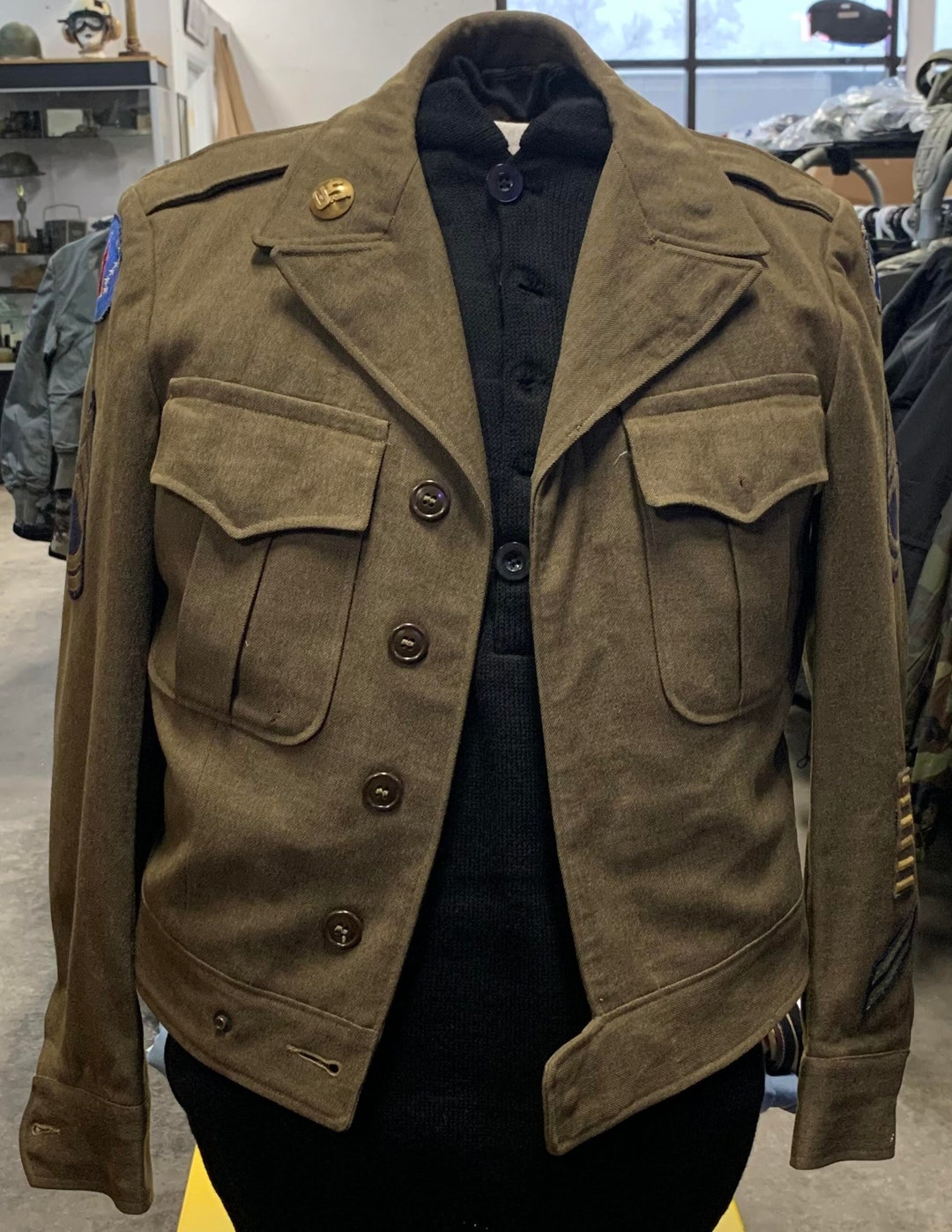 WW2 Eisenhower ike Jacket OD Green XS 