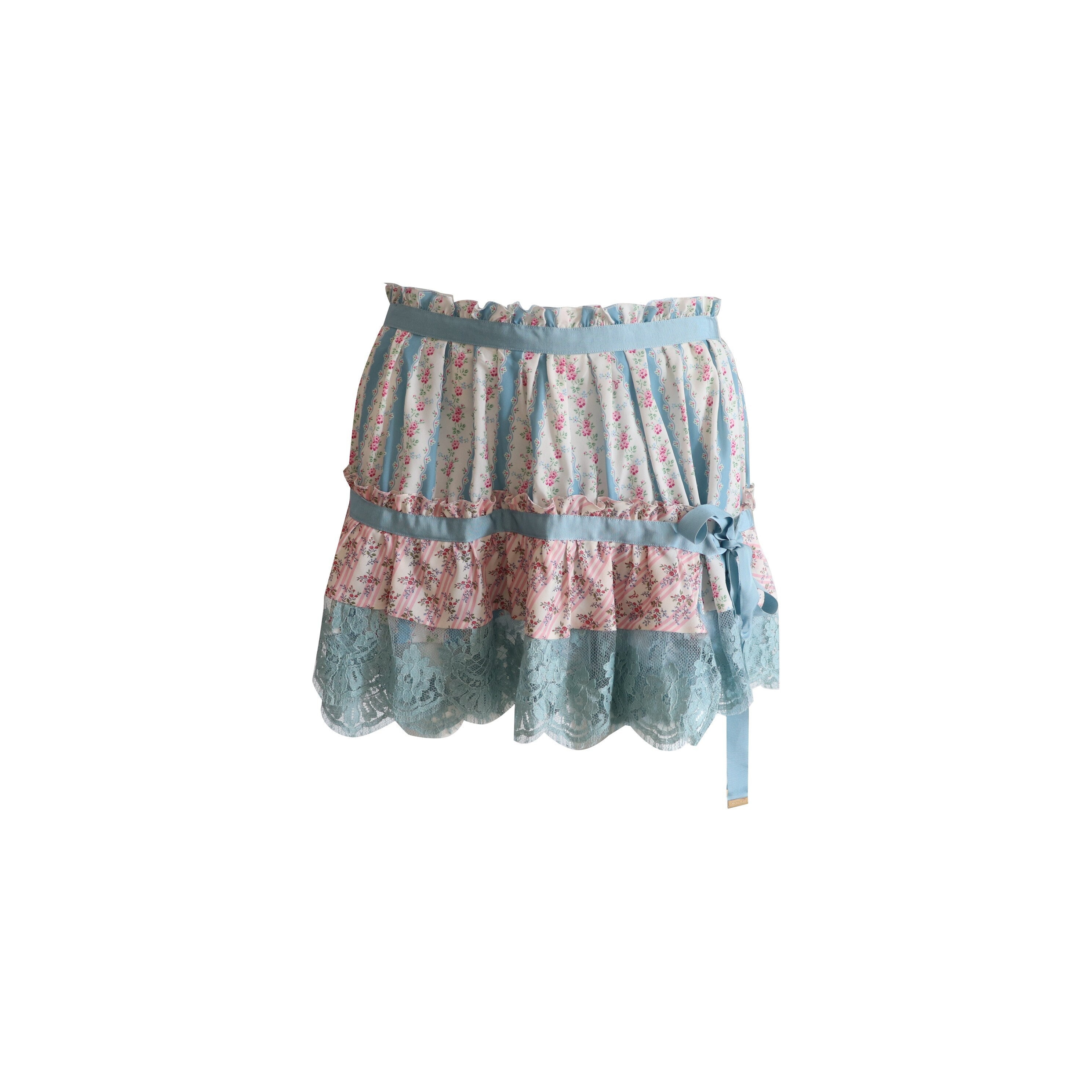 Dsquared2 Flower Ruffle Lace Detailed Mini Skirt - Etsy