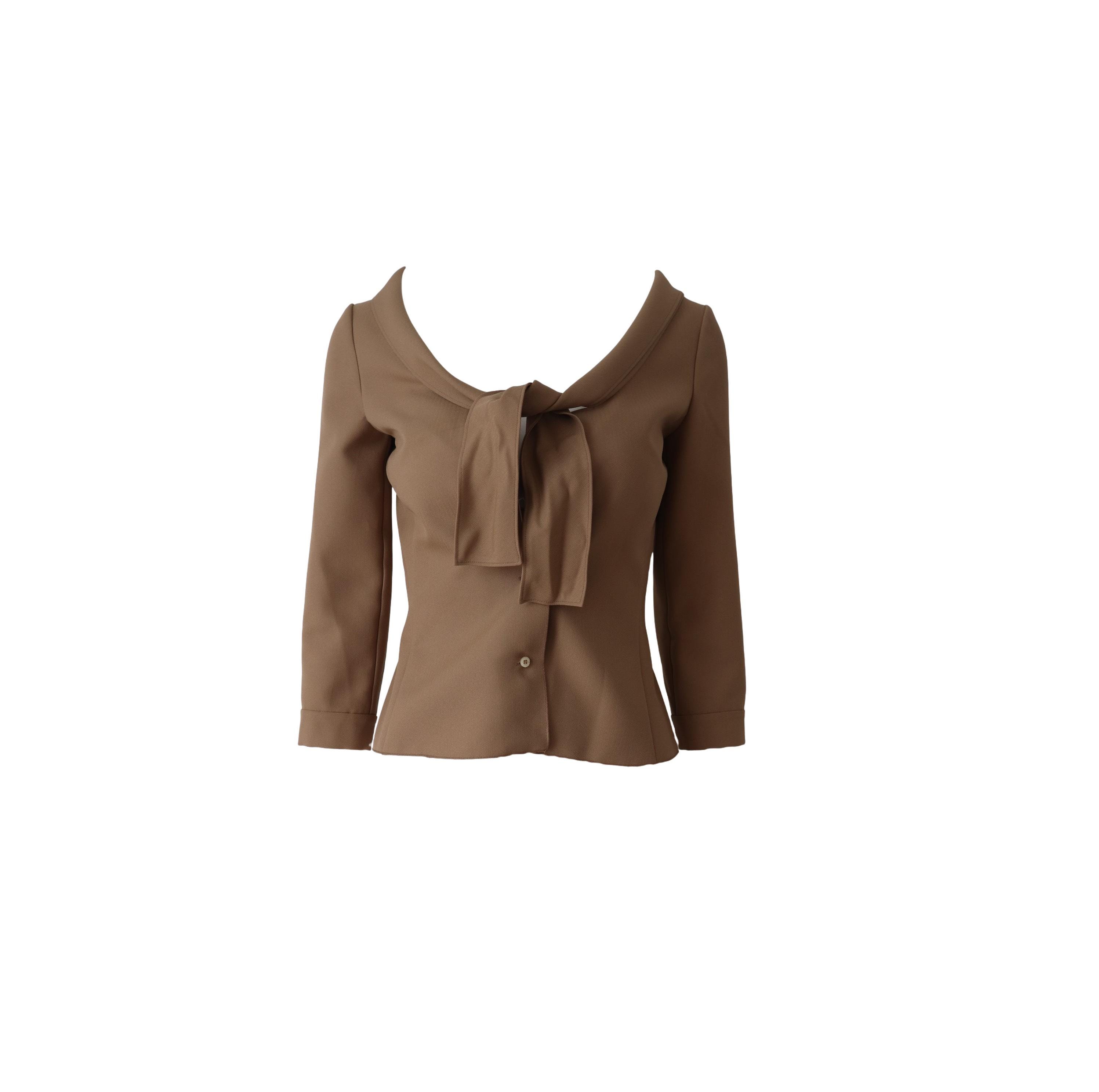 MIUMIU DarkNavy Bowtie Shirt archive 00s