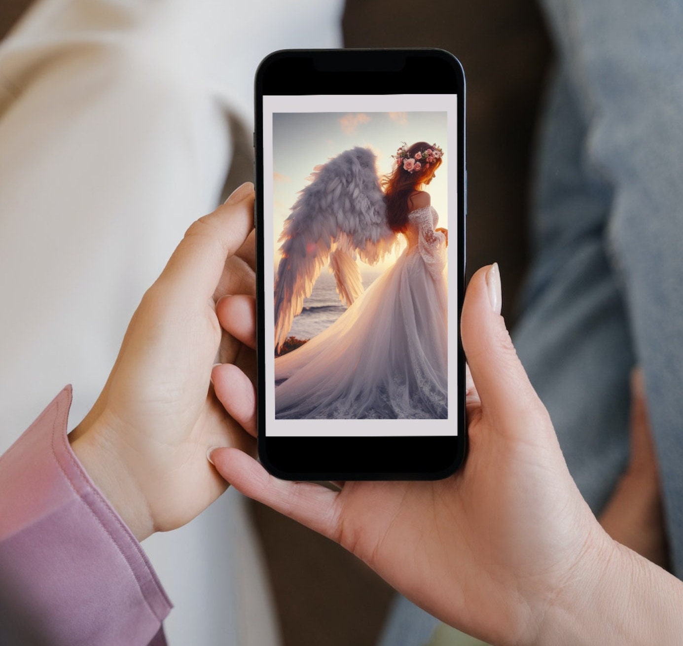 Angel iPhone Wallpaper Digital Download Aesthetic Phone Background ...