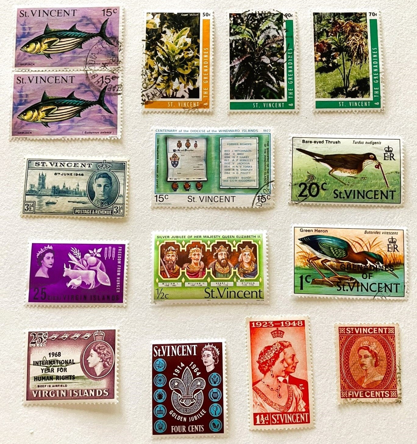 Vintage St. Vincent Postage Stamps - Etsy