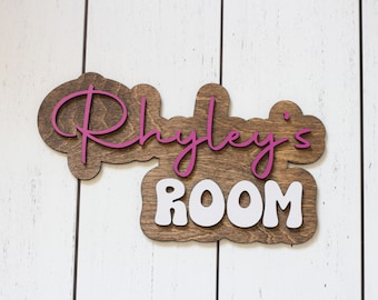 Baby Room Sign l Wooden Name Sign for Nursery l Door Name Sign l Custom Wood Sign l Baby Door Sign l Outline Name Sign l Name Cutouts