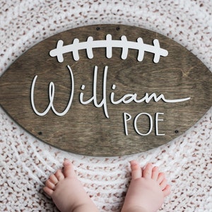 Football Nursery Name Sign l Nursery Wall Decor l Baby Gift l Sport Name Sign l Name Sign Sport l Custom Name Sign