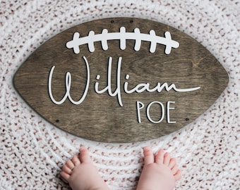 Football Nursery Name Sign l Nursery Wall Decor l Baby Gift l Sport Name Sign l Name Sign Sport l Custom Name Sign