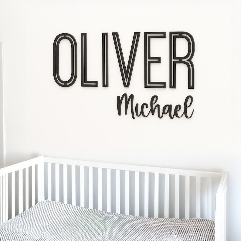 Custom Cutout Nursery Name Sign, MDF Wood Letters - Etsy