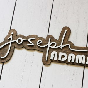 Baby Room Sign l Wooden Name Sign for Nursery l Door Name Sign l Custom Wood Sign l Baby Door Sign l Outline Name Sign l Name Cutouts