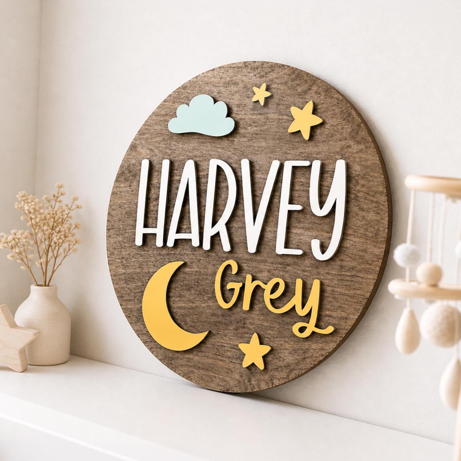 Moon Name Sign - Etsy