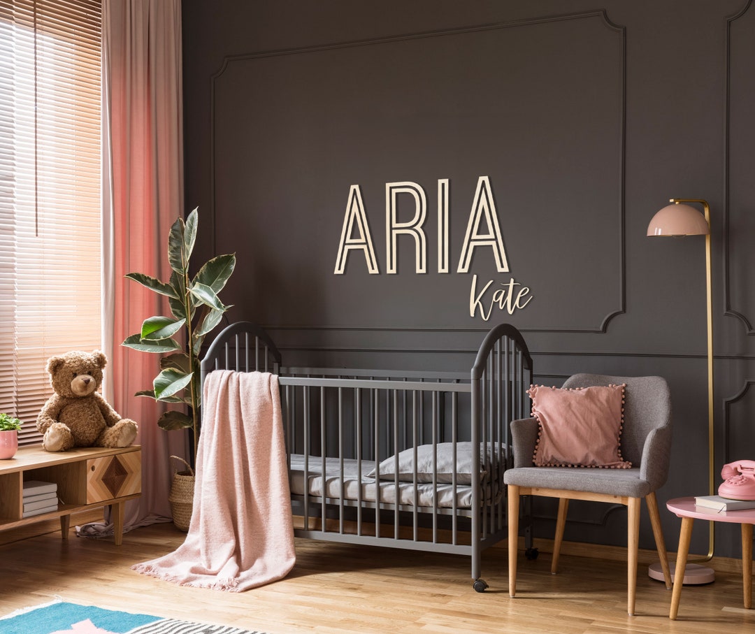 Custom Baby Name Sign, Wooden Nursery Decor - Etsy