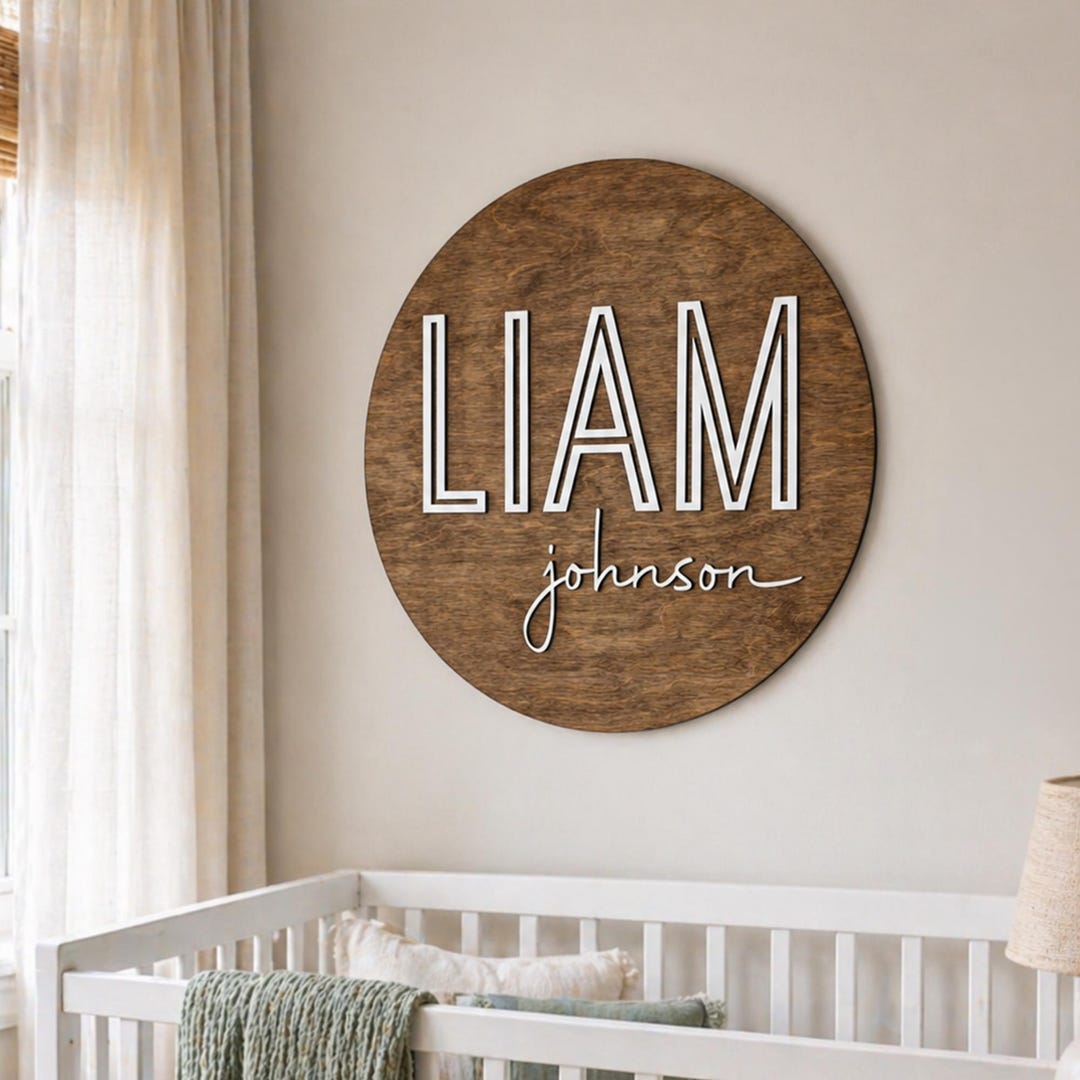 Wooden Nursery Name Sign, Baby Shower Gift, Above Crib Decor - Etsy